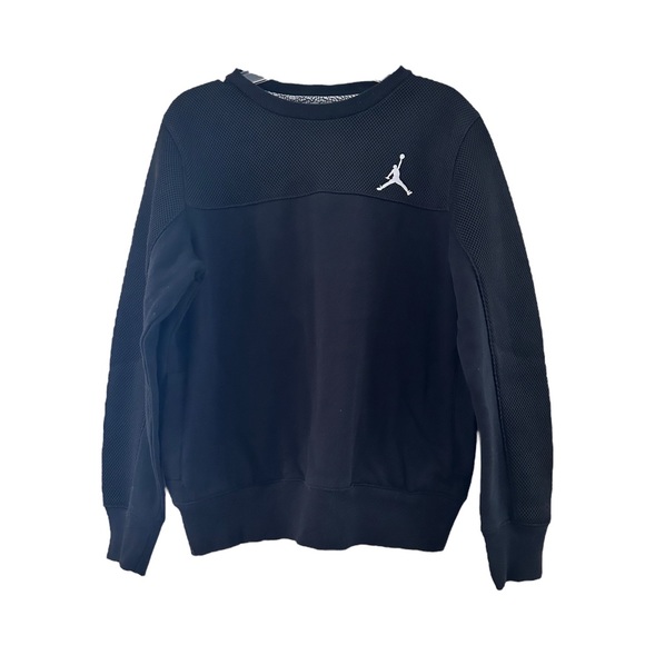 Jordan Boys Black Crew Neck Jumpman Sweatshirt Size Large Ages 12-13 - Picture 1 of 6